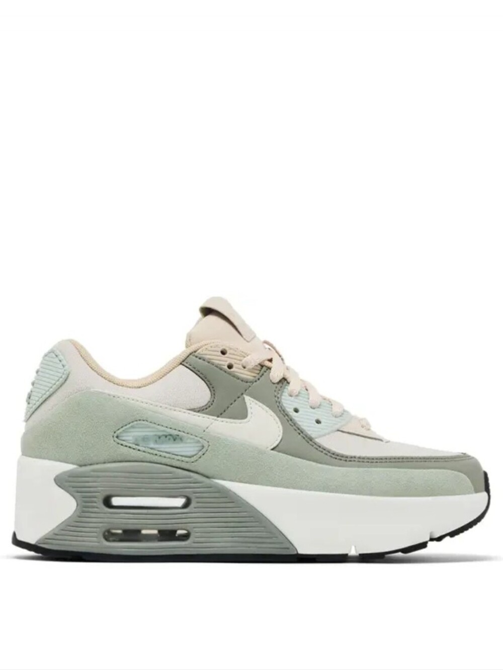 Nike Air Max 90 LV8 Sneakers, Sanddrift And Jade Horizon Colorway, Women's 9.5